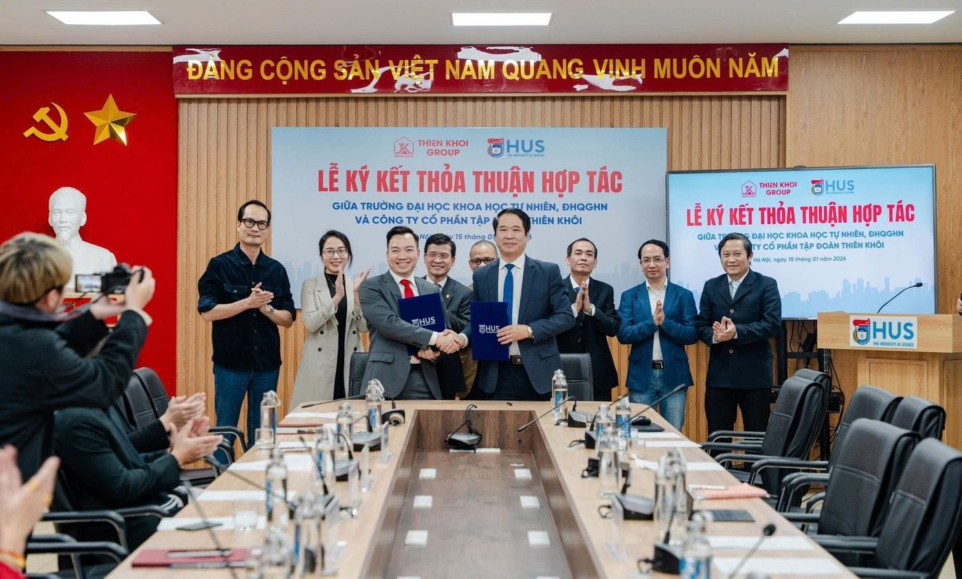 Lễ ký kết hợp tác Thiên Khôi Group với Trường Đại học Khoa học Tự nhiên, Đại học Quốc gia Hà Nội
