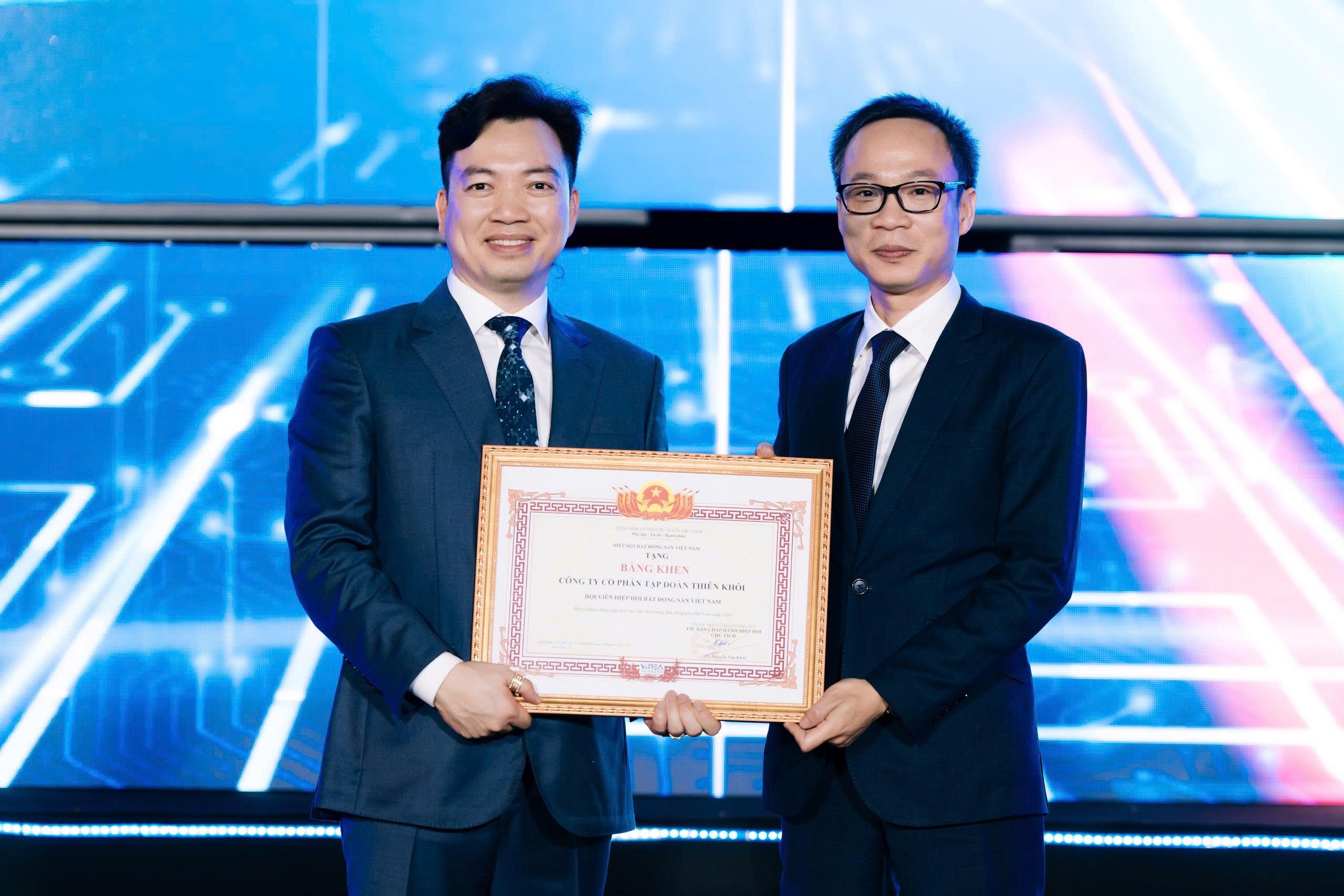 Thiên Khôi Group nhận Bằng khen từ Hiệp hội Bất động sản Việt Nam 2024